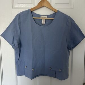 Freeport Studio Linen Cropped‎ Blouse